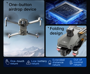 Kf100 Drone 4K Chuyên Nghiệp 3-Trục 30fps 50 Phút Dài Phạm Vi Màn Hình Lớn Điều Khiển Từ Xa Ổn Định Gimbal Với GPS Quà Tặng Drone - Product Image 3