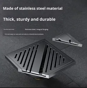 OEM Stainless Steel Anti-Odor Thickened Matte Surface New Chinese Style Dual-use Floor Drain for Bathroom - Product Image 4