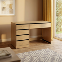 Bureau d'ordinateur moderne en bois avec tiroirs pour le bureau