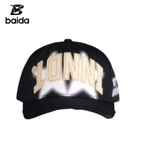 Gorra de béisbol deportiva unisex de 5 paneles, ajustable, de gamuza dobby común, con patrón de letras bordadas de girasol y pedrería, de Innedit Hats