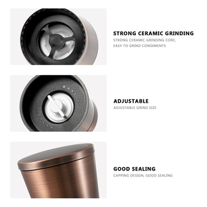 Macinini Manuali per <span class=keywords><strong>Sale</strong></span> e Pepe, Macinini per Spezie e Erbe con Macina in Ceramica Conica, Macinini Commerciali per Spezie - Product Image 6