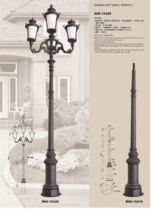 เสาไฟสวนเหล็กกลางแจ้ง หลอดไฟ LED พร้อมโคมแก้ว แสงวอร์มไวท์ 2700K IP66 หลอดไฟ A19 แบบไม่ถอดได้ ใช้ไฟ AC 220V พร้อมเซ็นเซอร์ตรวจจับความเคลื่อนไหว ใช้พลังงานแสงอาทิตย์ - Product Image 6