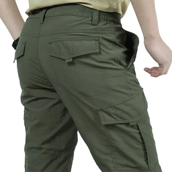 Summer Men's Lightweight Breathable Casual Pants Waterproof Quick Dry Trousers Men's Cargo Tactical Pants