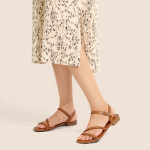 Sandalias Planas Modernas y Sexys para Mujer, Sandalias de Verano con Punta Abierta, Sandalias de Tiras Trenzadas - Product Image 4
