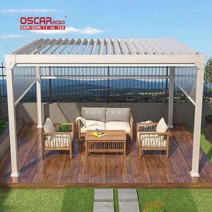 Pergolas motorisées en aluminium à lames orientables avec lumières Rgb Jardin Patio et espaces extérieurs - Product Image 1