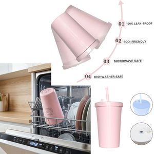 Gobelet réutilisable en PLA 350ml/420ml, écologique, biodégradable, tasse à café anti-fuite, portable, pour voiture, voyage, avec logo personnalisé - Product Image 2