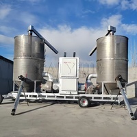 Máquina móvil para secar granos, secadora de granos móvil a diésel para sésamo y arroz