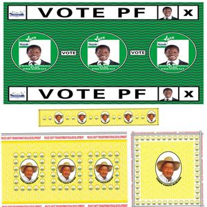 2020 Campaña electoral Diseños de vestido Kanga para tela de algodón con estampado africano para el voto de Zambia - Product Image 5