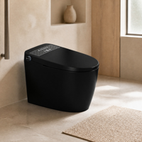 Siège de toilette intelligent moderne avec télécommande incluse, chauffage intégré et siphon en S pour usage hôtelier