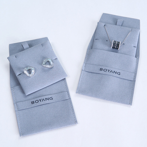 Bolsa de Viaje para Joyería de Microfibra Ecológica Boyang, Personalizada con Tarjeta Insertada - Product Image 4