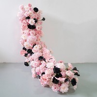 Hilera de Flores Artificiales, Camino Floral Artificial para Decoración de Mesa, Suelo y Escenarios en Bodas, Cumpleaños y Banquetes