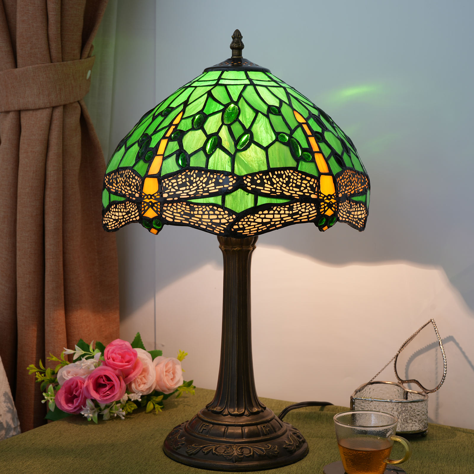 Dia:30cm-libélula verde