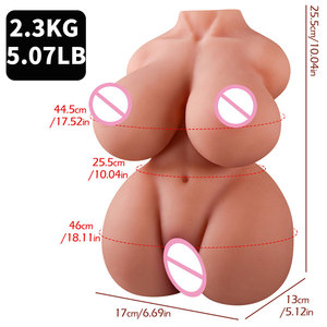 Masajeador de Torso de Silicona Realista de 2.5 kg para Hombres, con Doble Orificio, Textura de Piel Suave, Juguete de Masaje Corporal, Tono de Piel, para Parejas <span class=keywords><strong>Gay</strong></span> - Product Image 5