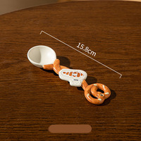 Vaisselle en céramique gaufrée à motif de dessin animé mignon, adorable tasse et assiette pour petit-déjeuner, lait et flocons d'avoine
