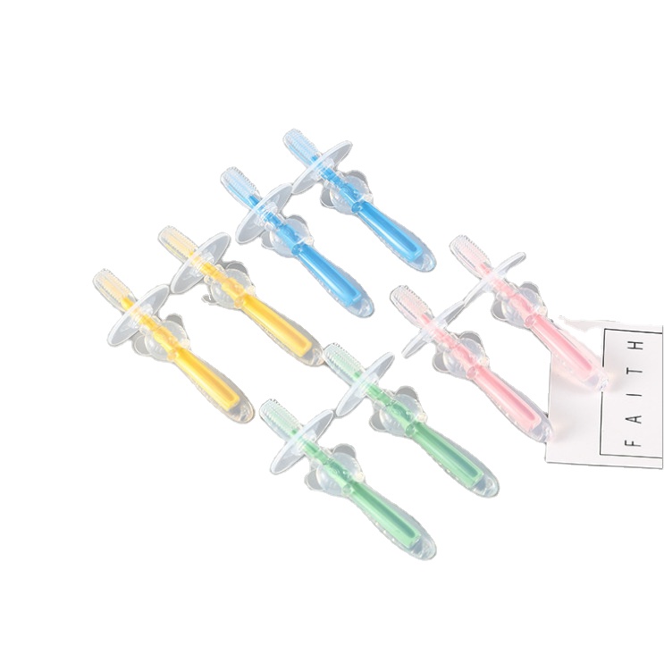 ALQ детские меховые куртки и молочных зубов Зубная щетка, Силиконовая зубная щетка, детский тренировочный для защиты десен