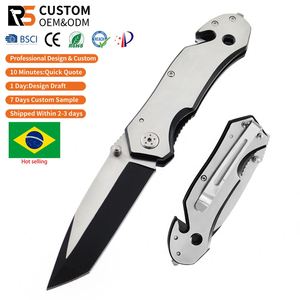 Cuchillo Plegable OEM con Hoja de Acero Inoxidable 3cr13, Faca Dobravel, Canivete Tático, Cuchillo de Rescate de Bolsillo con Clip y Rompecristales - Product Image 1