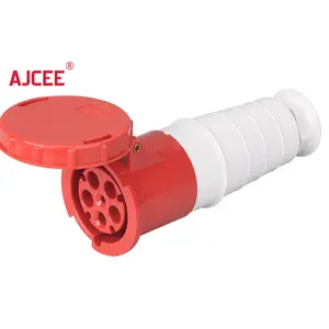 AJCEE 60309 ampères industrial à prova d' água ip67 5 pin 63 fornecimento elétrico tomada fêmea