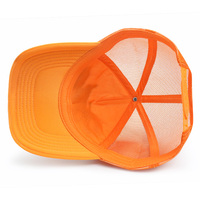 HN0001 Casquette de camionneur OEM de haute qualité avec logo brodé sur mesure Orange fluo Chapeaux en mousse avec logo brodé de haute qualité