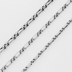 Chaîne de cheville/collier Figaro en acier inoxydable faite à la main, 2,5 mm/3,0 mm/3,5 mm, avec perles carrées 3:1, pour la fabrication de bijoux DIY - Product Image 3