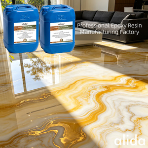 Revêtement de sol en résine époxy pigmentée Alida 100 % solide, résistant aux UV, pour sols métalliques, adhésifs et scellants pour le travail du bois, application au pinceau - Product Image 1