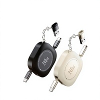 Chargeur de téléphone portable et d'ordinateur rétractable 4-en-1 Zowie ACU-171 240W, charge rapide 6A, câble USB Type-C de 1m pour imprimante, appareil photo, cadeau