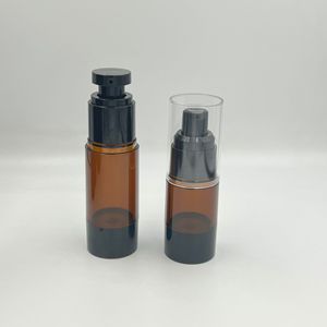 Flacone Airless in Plastica Ambrata per Cosmetici e Cura della Pelle, 15ml 30ml 50ml 80ml 100ml 120ml, per Lozioni, Creme, Sieri, con Pompa e <span class=keywords><strong>Spray</strong></span> - Product Image 4