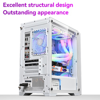 AntarcChill New Arrival Mid Tower Micro ATX Mini ITX PC Case Gaming Desktop Computer Case Tempered Glass PC Case for Gamer