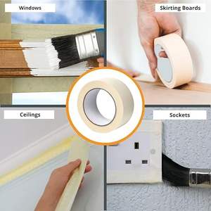 TAPEMAN UV resistente a la temperatura adhesivo blanco <span class=keywords><strong>Creper</strong></span> papel cinta adhesiva de pintor para pintura del hogar - Product Image 5