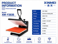 Presse à chaud miniature XINMEI pour impression par transfert DTF sur textile et vêtements, machine à presser à chaud DTF