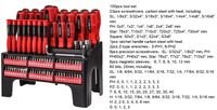 Set Obeng Tangan Baja Karbon Berkualitas Tinggi 100pcs, Set Mata Obeng Tahan Lama untuk Perbaikan Rumah Tangga, Kemasan Blister, Set Perkakas Tangan Portabel