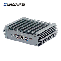Zunsia Factory Nano ITX PC con Core 6th/7th/8th generación CPU Network 6LAN fanless Mini PC industrial nano Box para monitor
