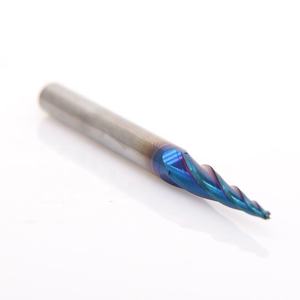1/16 "ثلاثية الأبعاد نحت مستدق نهاية مطحنة 4 الناي ZrN/نانو الأزرق المغلفة CNC راوتر بت 5.5 درجة - Product Image 4