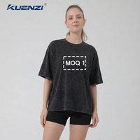Camiseta Kuenzi con Logotipo Personalizado, 75% Algodón, 25% Poliéster, 200GSM, Suave, Resistente, Estilo Vintage, Lavado Desgastado, para Mujer