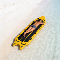Planche de paddle gonflable grande taille Verda VD-SUP-033 18' Jaune PVC de qualité militaire avec noyau Drop Stitch 3 ailerons Tout usage Légère