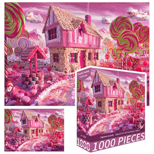 Candy House Puzzle en papier en forme <span class=keywords><strong>de</strong></span> X <span class=keywords><strong>de</strong></span> 1000 pièces, Bestseller transfrontalier ; Jouet anti-stress <span class=keywords><strong>de</strong></span> difficulté élevée pour filles - Product Image 2