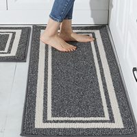 Cushioned 2 Pieces Set Washable Mats and Rugs Floor Cooking Tools Kitchen Carpet Custom Design CLASSIC Rectangle Absorbent 100m2