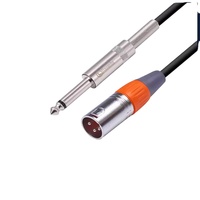 Câble audio MA011 6,35 mm TS mâle vers XLR 3 broches mâle, cuivre OFC, faible bruit, mono, pour scène, ABCCABLS