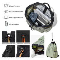 Sac à cordon personnalisé Sac de sport de plein air Sac à cordon pour raquette de tennis Sac à dos décontracté Sac de sport Sac de voyage pour vélo Sac à raquette de badminton