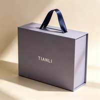 Personnalisez votre propre boîte cadeau avec ruban et poignée, boîte cadeau en carton avec poignée pour cosmétiques et expédition