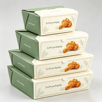 Papier alimentaire résistant à la graisse, boîtes à emporter pour la restauration rapide, boîtes personnalisées pour poulet frit, emballage pour emporter