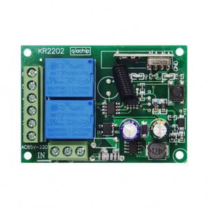 Wireless remote control switch 220V <strong>2</strong> roller shutter door pipe mounted motor controller 433m sliding door garage door - Product Image 1