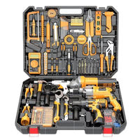Perceuse électrique personnalisable OEM avec boîte à outils portable et jeu de vis en acier au carbone, alimentée par batterie au lithium, étui rigide inclus