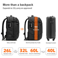 2025 sacs à dos compressibles sous vide ouverture à 180 degrés sacs à bagages de voyage valise sac de voyage de luxe avec couche d'extension