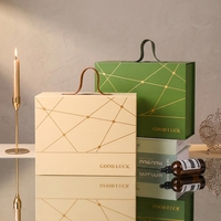 Boîte en papier magnétique personnalisée de luxe avec logo, boîte cadeau pliante avec poignée en PU, emballage pour cadeaux, vêtements, vin, cosmétiques