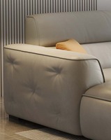 Hochwertiges bequemes L-förmiges Eck-Modular sofa Modernes Wohnzimmer möbel Schwamm leder 3-Sitzer-Sofa
