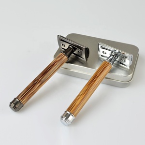 Negro Natural de bambú de <span class=keywords><strong>cero</strong></span> residuos reutilizables doble de seguridad borde afeitar cuchillas de afeitar para los hombres - Product Image 3