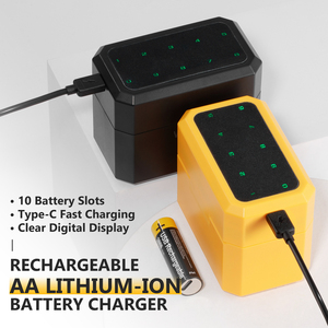 USB-C AA batteries au lithium-ion cylindriques rechargeables à charge rapide haute capacité utilisation quotidienne écologique longue durée intégrée - Product Image 6
