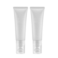 Tube de nettoyant pour le visage de 120 ml avec applicateur de massage à tête de brosse en silicone, emballage de tube cosmétique