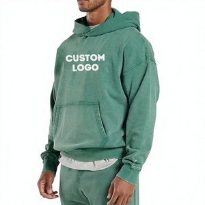 เสื้อฮู้ดดี้ผู้ชายคุณภาพสูง 500 GSM ผ้าโพลีเอสเตอร์/คอตตอน ปรับแต่งได้ ซิปหน้า สวมใส่สบาย ทรงปกติ ดีไซน์เรียบง่าย แห้งเร็ว - Product Image 1