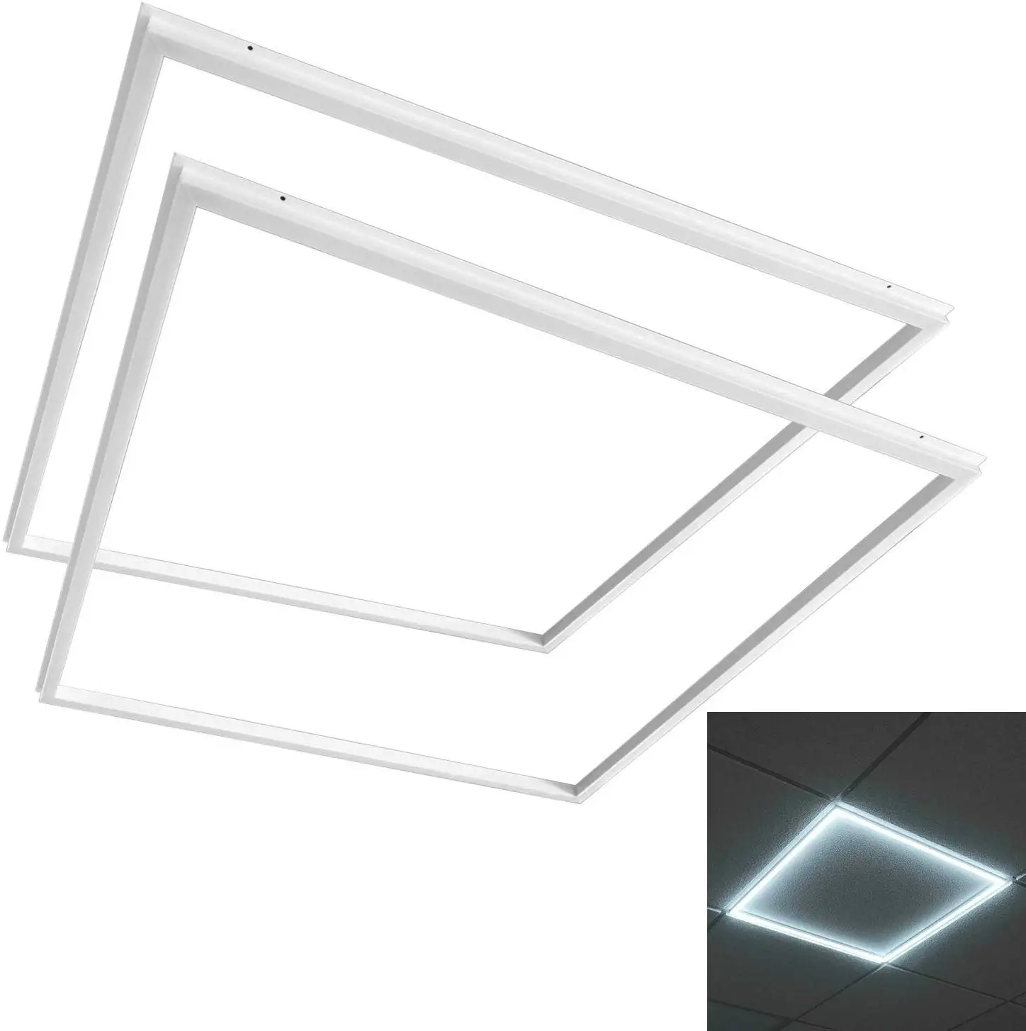 カスタム調光可能595X595600*600 LEDエッジパネルライト超薄型正方形LEDパネルフレームライトパネルライト